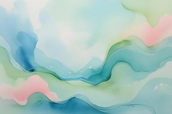 A Blue and Green Watercolor Painting: A Versatile Creative Resource