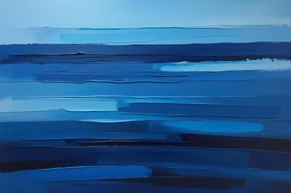 A Blue Paint on a Wall