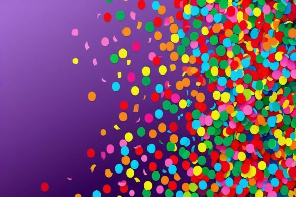 A Group of Colorful Confetti: A Versatile Background for Creative Projects