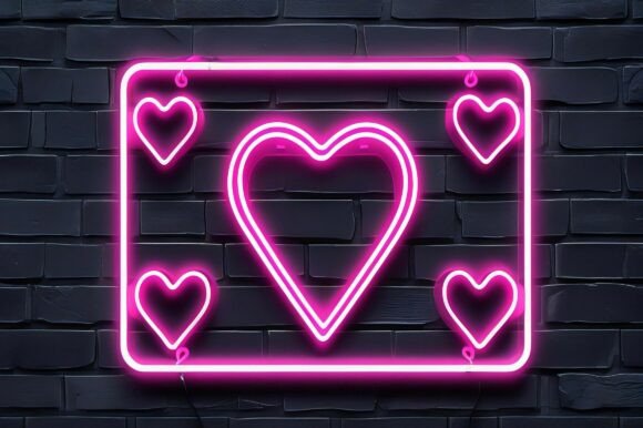 A Pink Neon Heart Sign