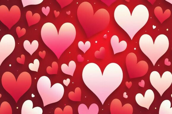 A Red and White Heart Shapes: A Versatile Design for Creative Projects