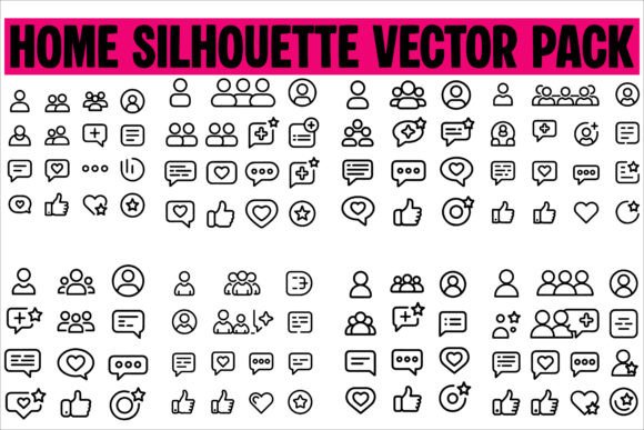 Black Silhouette Vector Sets: A Versatile Design Resource for Modern Creatives