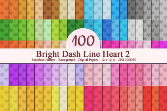 Bright Dash Line Heart 2 Pattern: A Versatile Digital Design for Creative Professionals