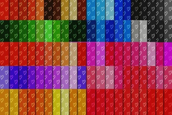 Bright Doodle Heart 13 Seamless Pattern