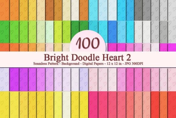 Bright Doodle Heart 2 Seamless Pattern: A Strategic Design Tool for Creative Businesses