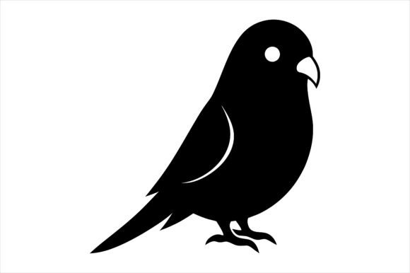 Budgerigar Silhouette Vector Icon: A Versatile Design for Creative Projects