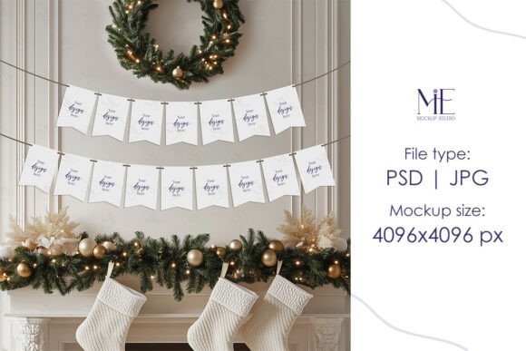 Card Mockup, Set Christmas 5x7 Card Mock: A Creative Solution for Holiday Design