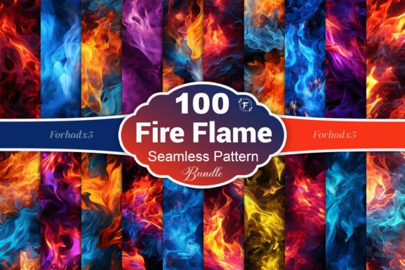 Fire Seamless Pattern