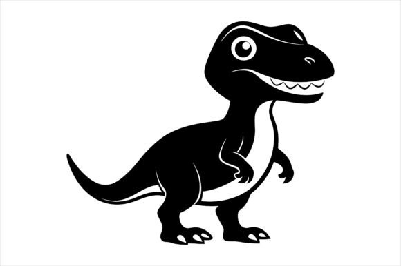Friendly Dinosaur Vector Icon