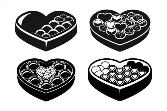 Heart Chocolate Box Vector Icon Bundle: A Versatile Design Resource