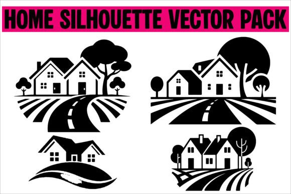 House Icons Silhouette Vector Set