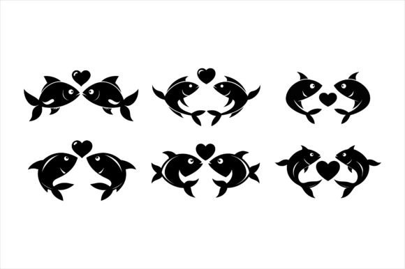 Romantic Fish Pair with Heart Bundle