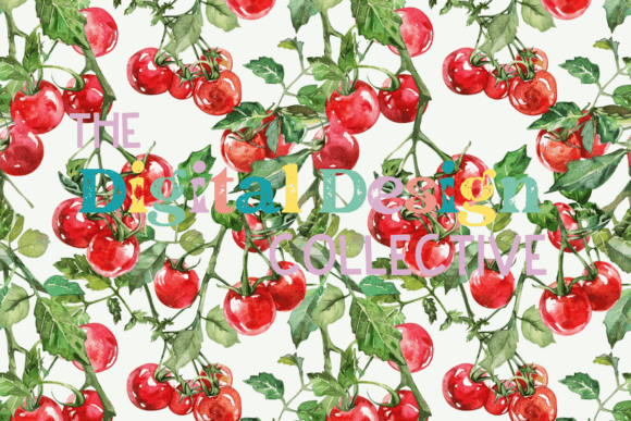 Seamless Watercolor Garden Tomato Paper: A Versatile Creative Resource